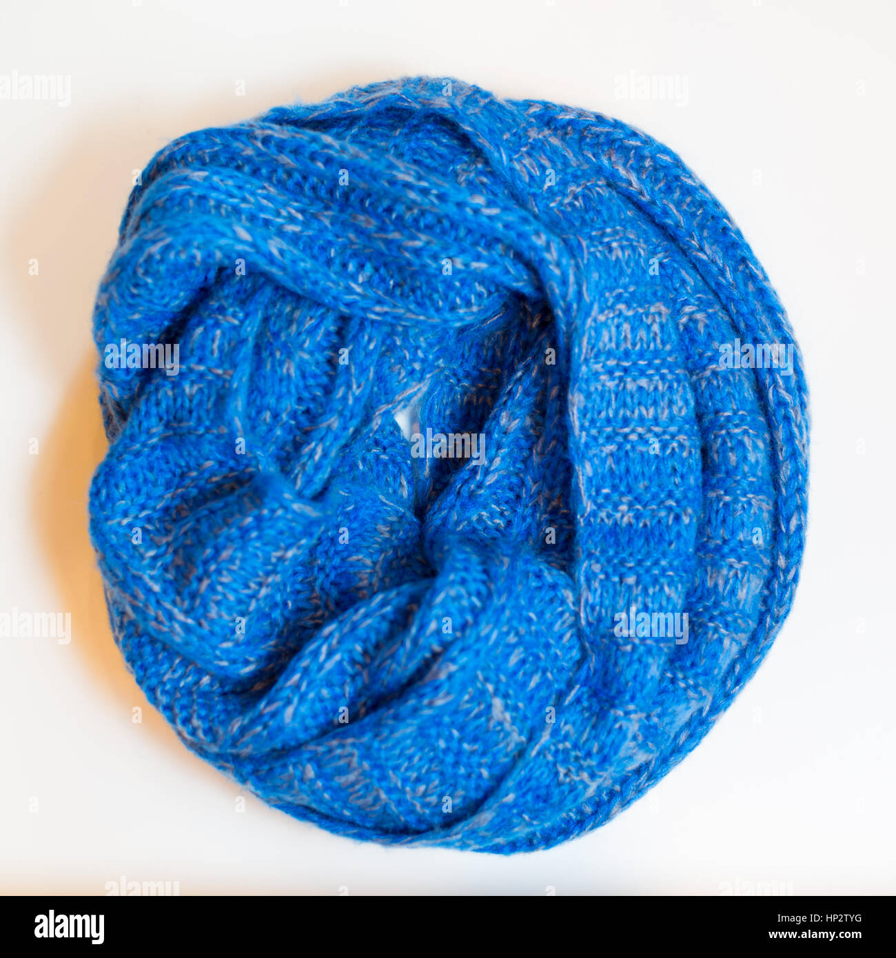 Scarf blue on a white background Stock Photo