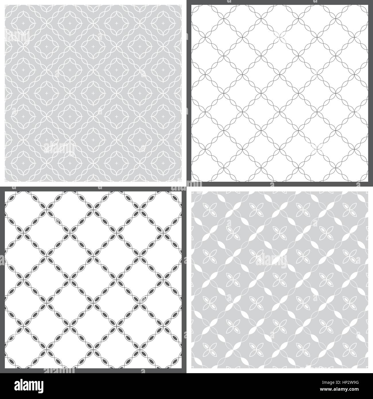Seamless pattern. Collection of four original classic textures ...