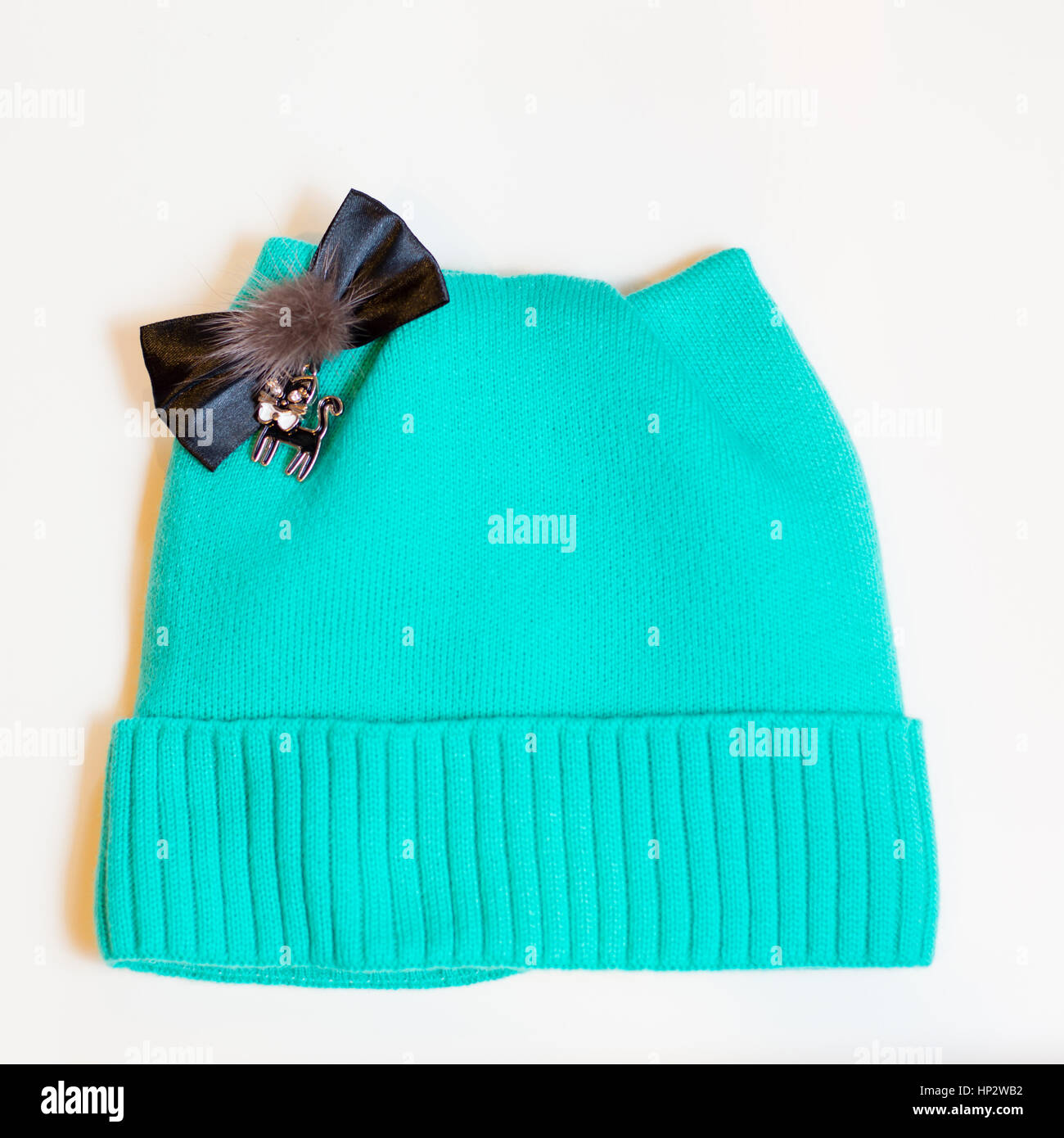 blue cap on a white background Stock Photo - Alamy