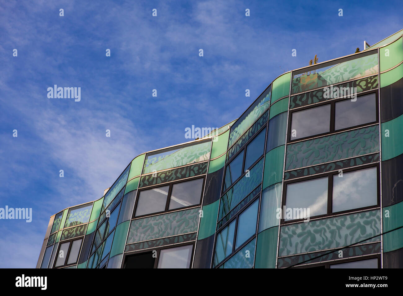 Closeup detail of the modern building under blue sky Stock Photo - Alamy