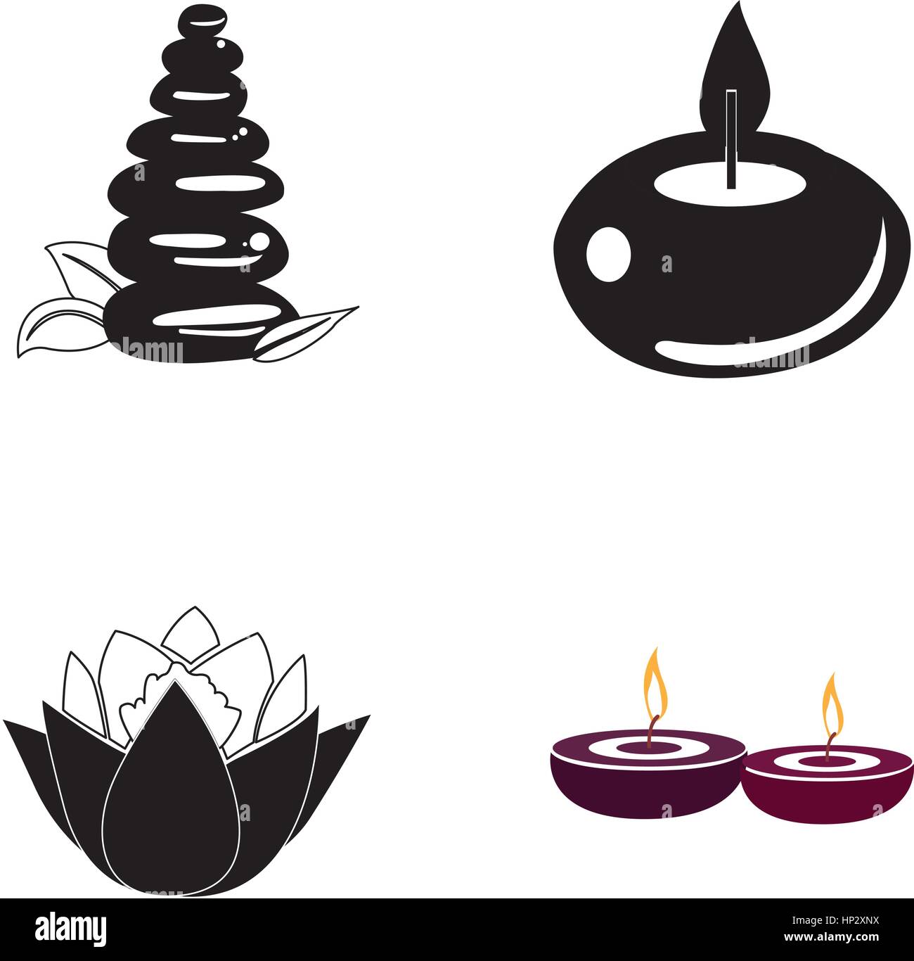 Set of spa icons Stock Vector Image & Art - Alamy