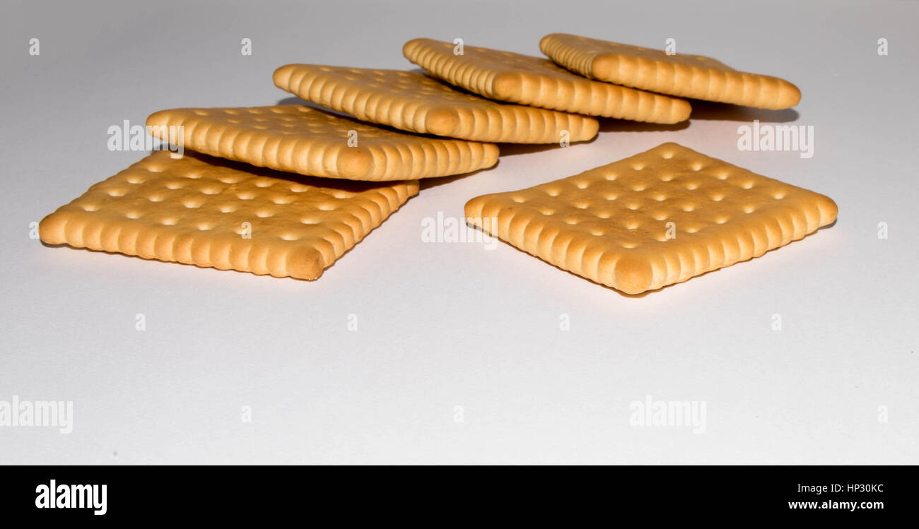 Cookies isolated on a white background. Biscuit Texture Closeup Details