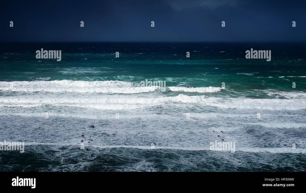 Sea stormy weather waves breaking hi-res stock photography and images ...