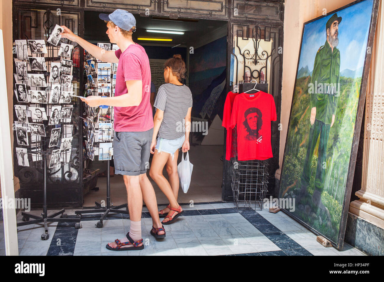 Souvenir shop, Habana Vieja district, La Habana, Cuba Stock Photo