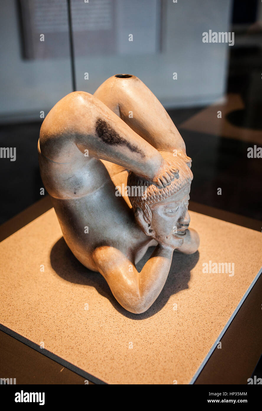 acrobat or contortionist, National Museum of Anthropology. Mexico City. Mexico Stock Photo