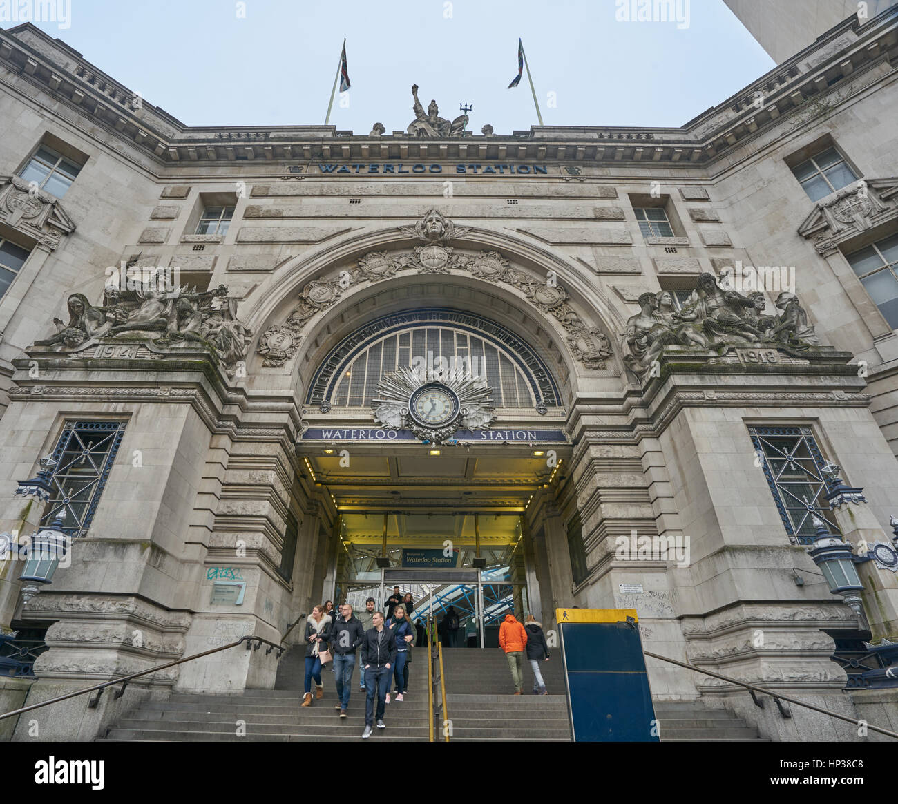 Waterloo station exterior hi-res stock photography and images - Alamy