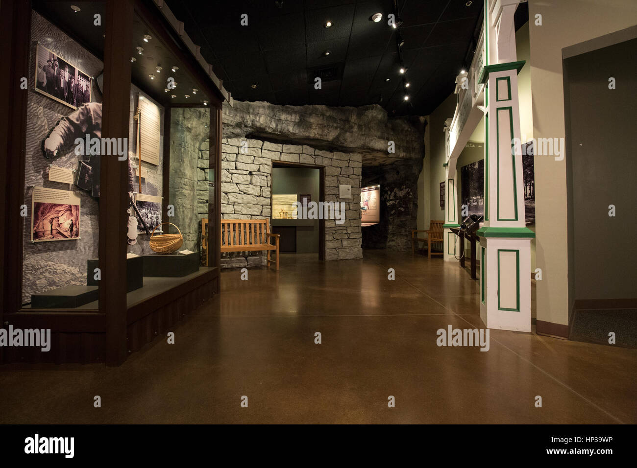 Exhibit in the visitor center of Mammoth cave National park Stock Photo