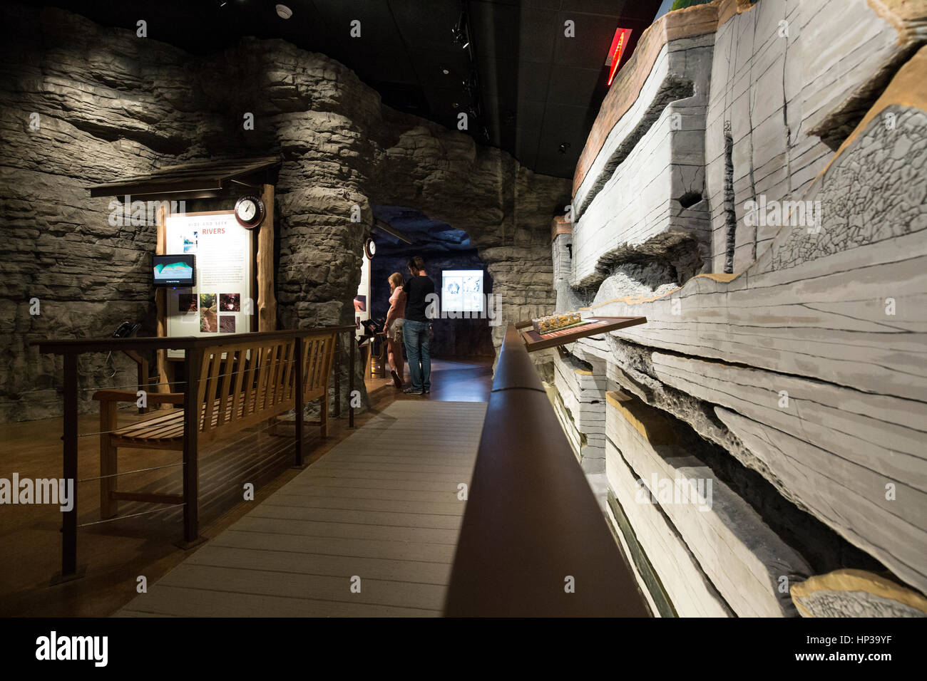 Exhibit in the visitor center of Mammoth cave National park Stock Photo