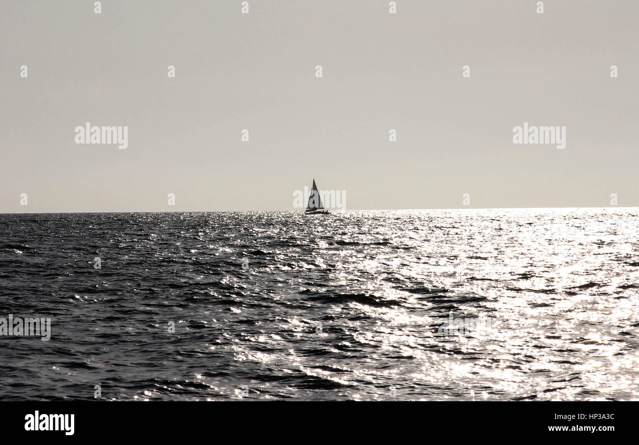 Sailing away the Marina Stock Photo