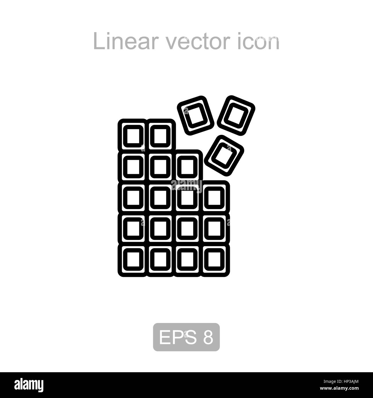 Icon of the chocolate in a linear style Stock Vector Image & Art - Alamy