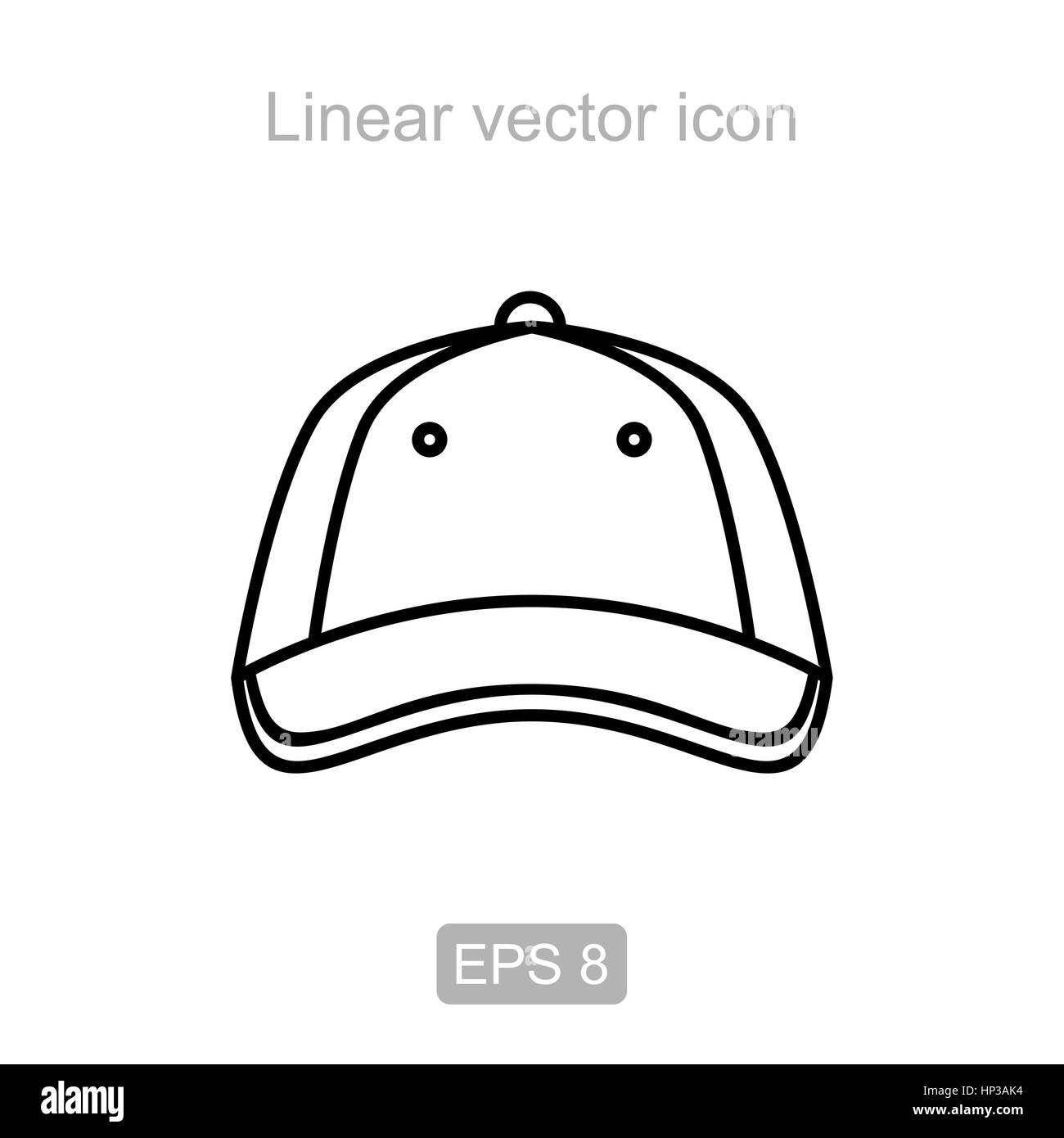Icon of the baseball cap in a linear style Stock Vector Image & Art Alamy