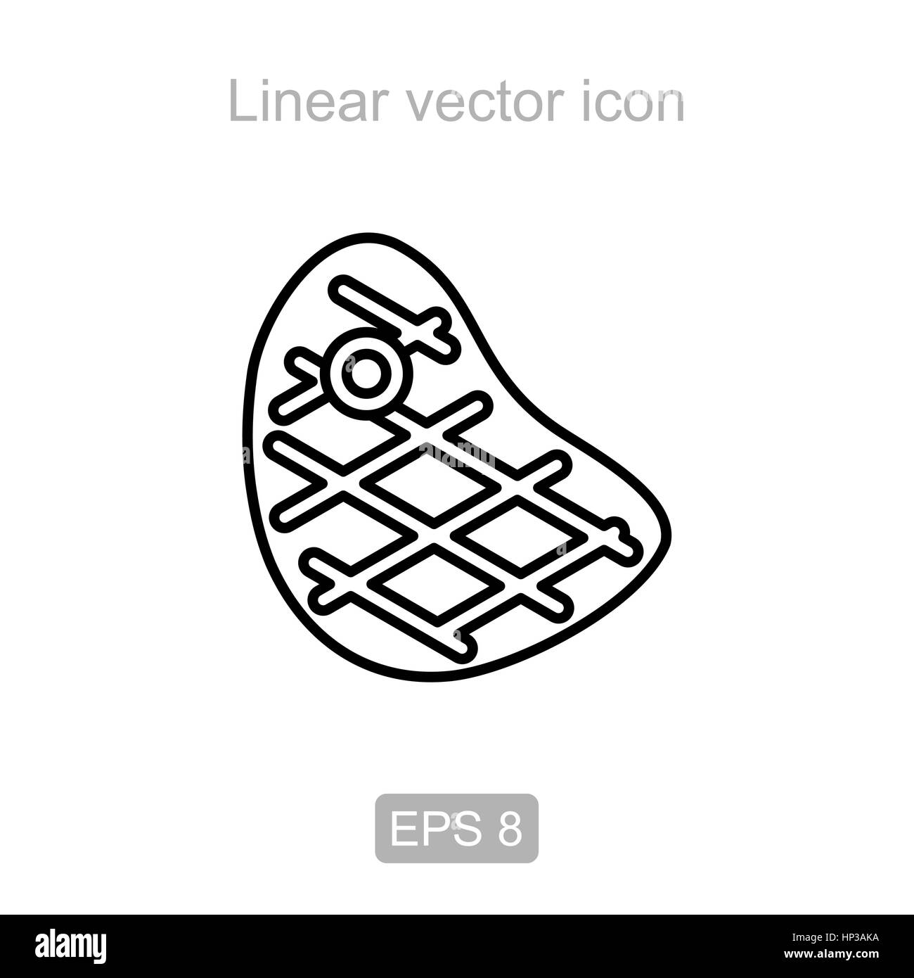 Icon of the steak in a linear style Stock Vector Image & Art - Alamy