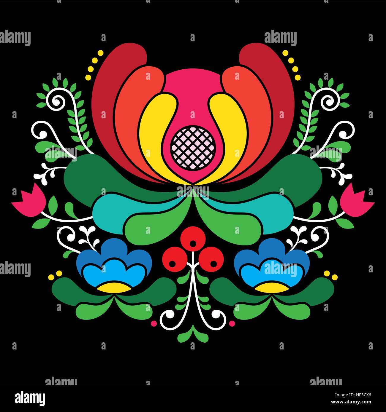 Norwegian folk art pattern - rosemaling style embroidery on black. vector  background of floral folk art from norway isolated on black stock vector  image u0026 art - alamy