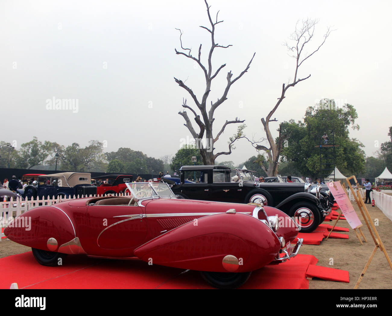 Delhi India 17th Feb 2017 Vintage Cars On Display At 21 Gun Salute International Vintage Car Rally Amp Concours Show 2017 At India Gate In New Delhi On Friday Photo By