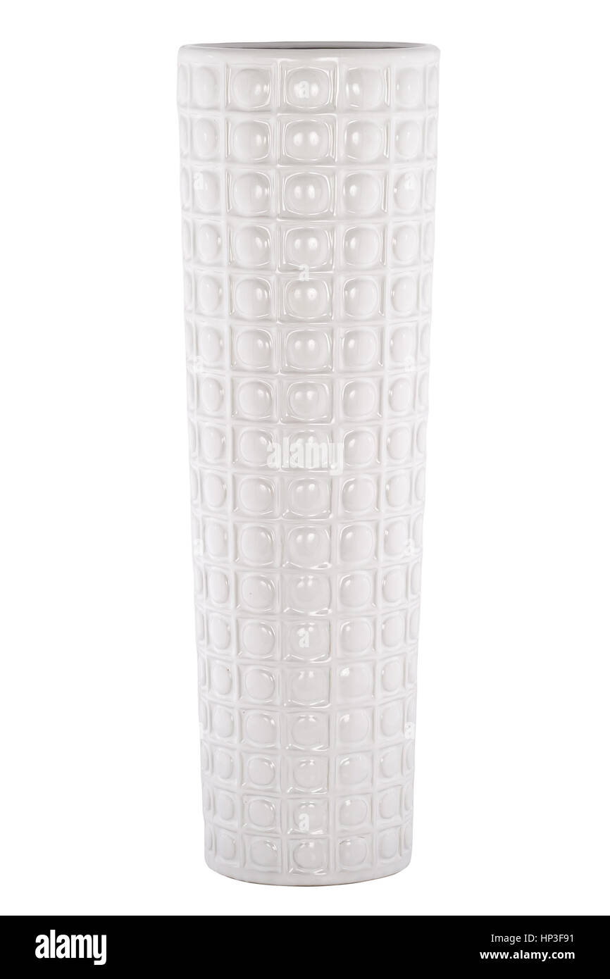 Beautiful ceramic vase on white background Stock Photo - Alamy