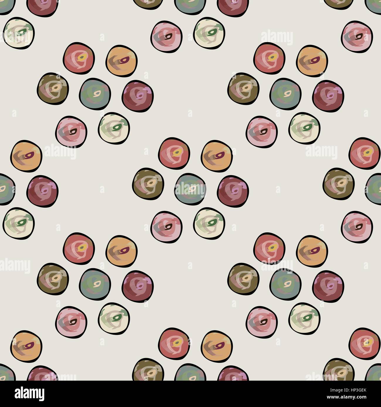 Abstract circles background seamless vector pattern Stock Vector Image ...
