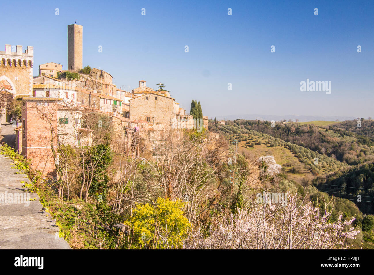 Pereta, a very pretty village in the Grosseto province of Tuscany, Italy Stock Photo