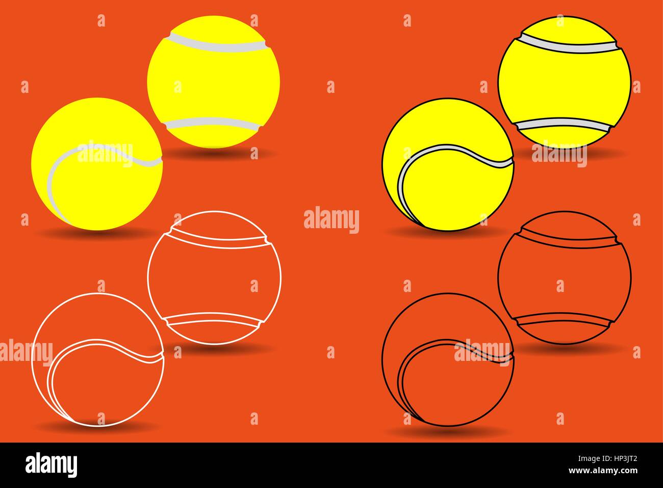 tennis ball vector illustration - set Stock Vector Image & Art - Alamy