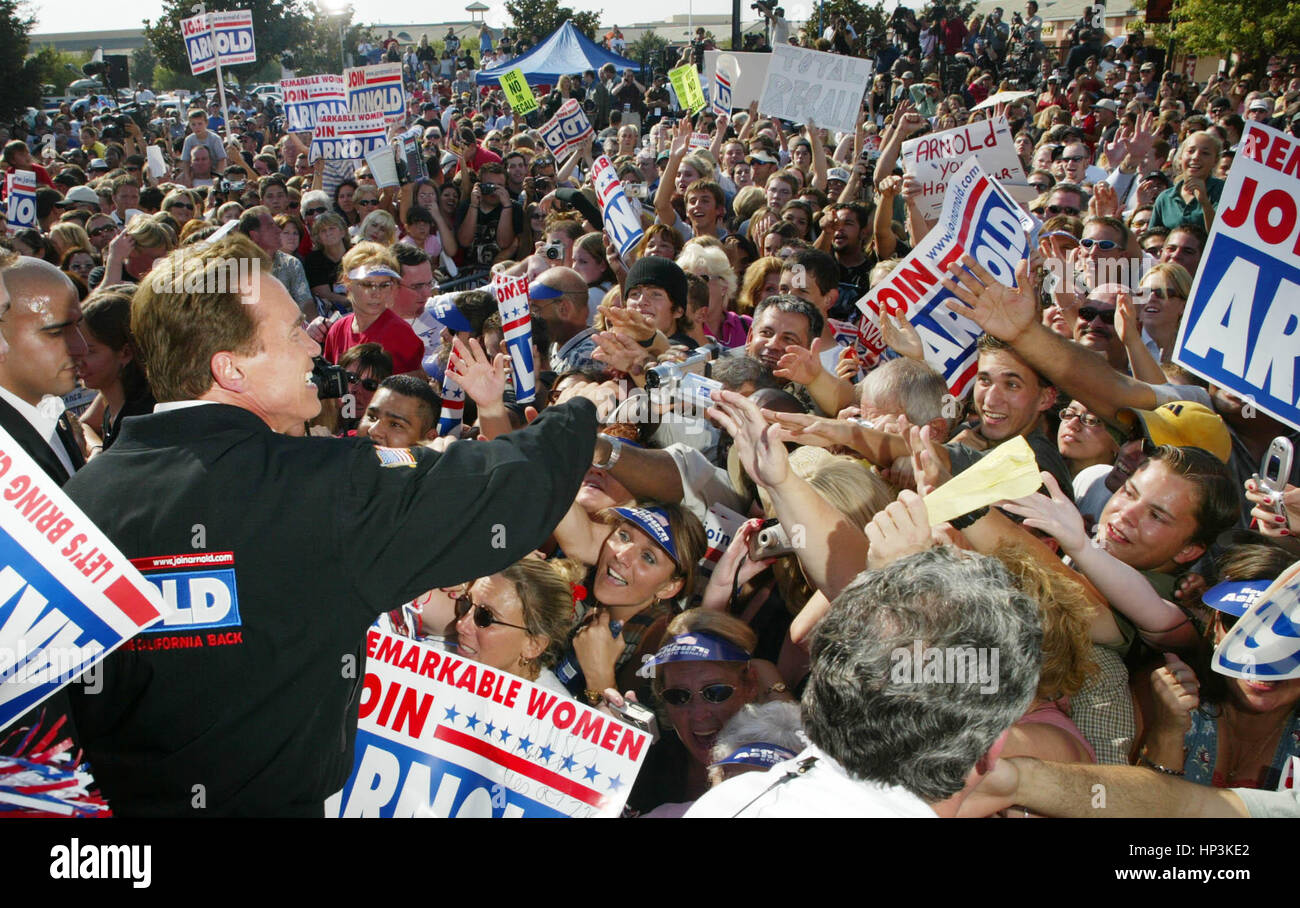 California governor arnold schwarzenegger gives hi-res stock