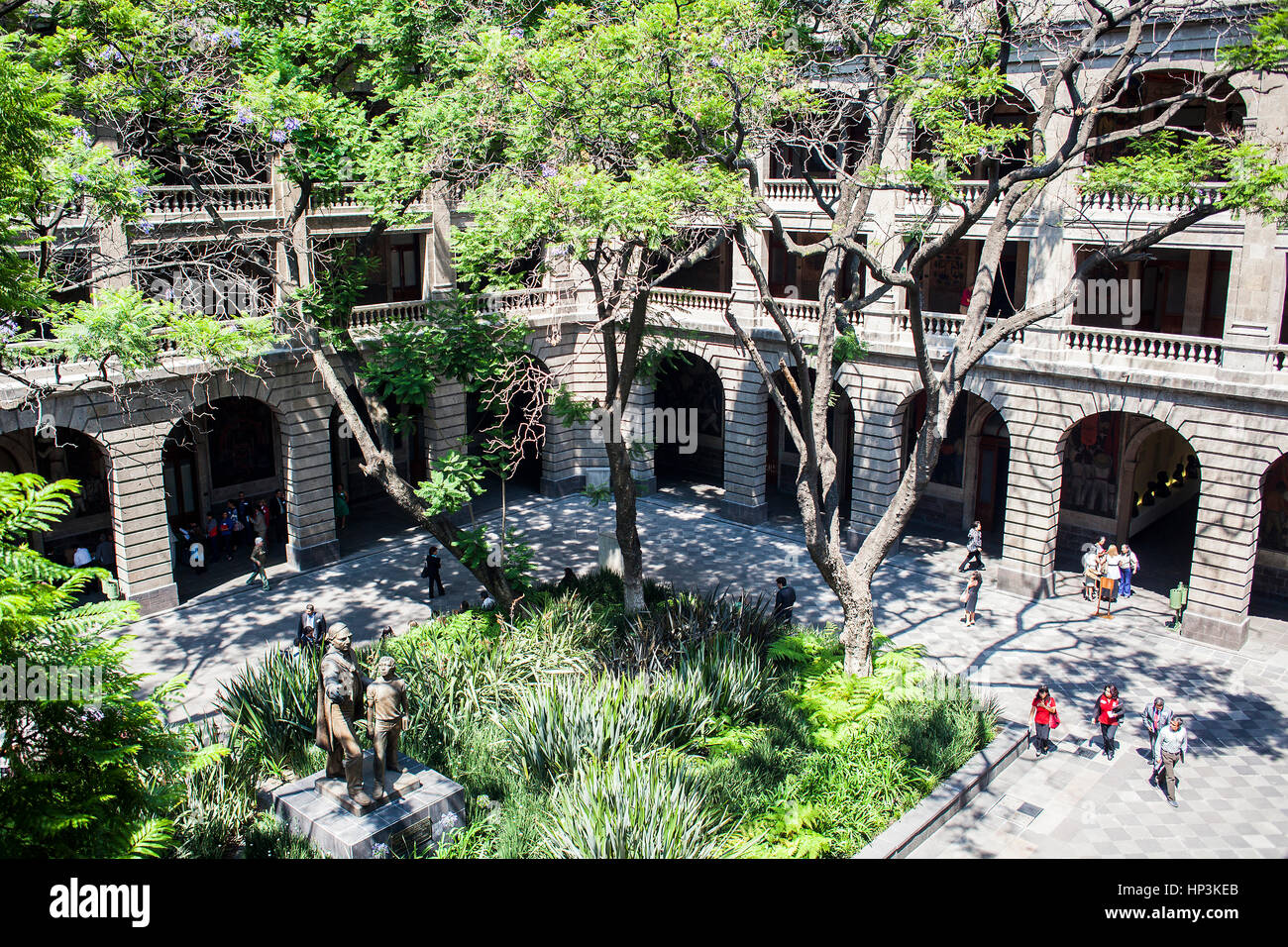 Courtyard of SEP (Secretaria de Educacion Publica),Secretariat of ...