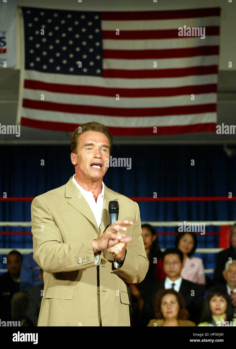California governor arnold schwarzenegger holds hires stock
