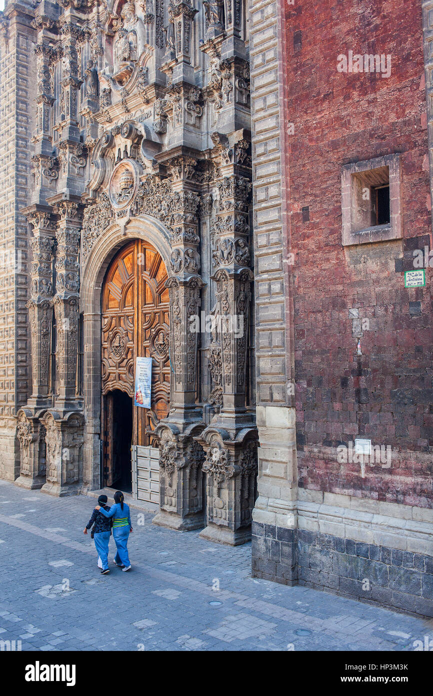 Santisima Trinidad church, Emiliano Zapata street, Mexico City, Mexico Stock Photo
