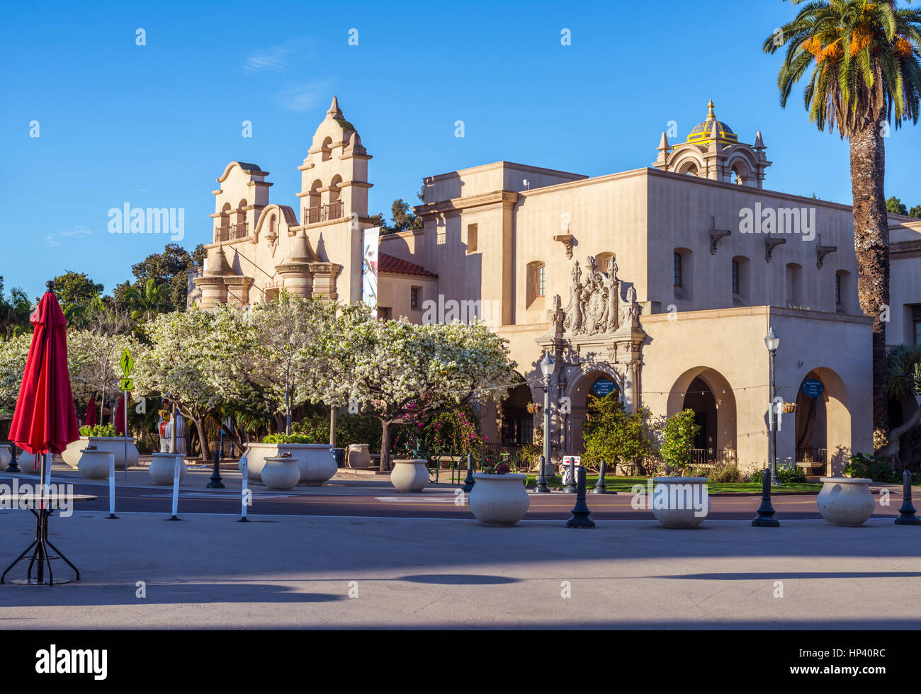 The House of Charm building in the early morning. Balboa Park, San Diego, California, USA. Stock Photo
