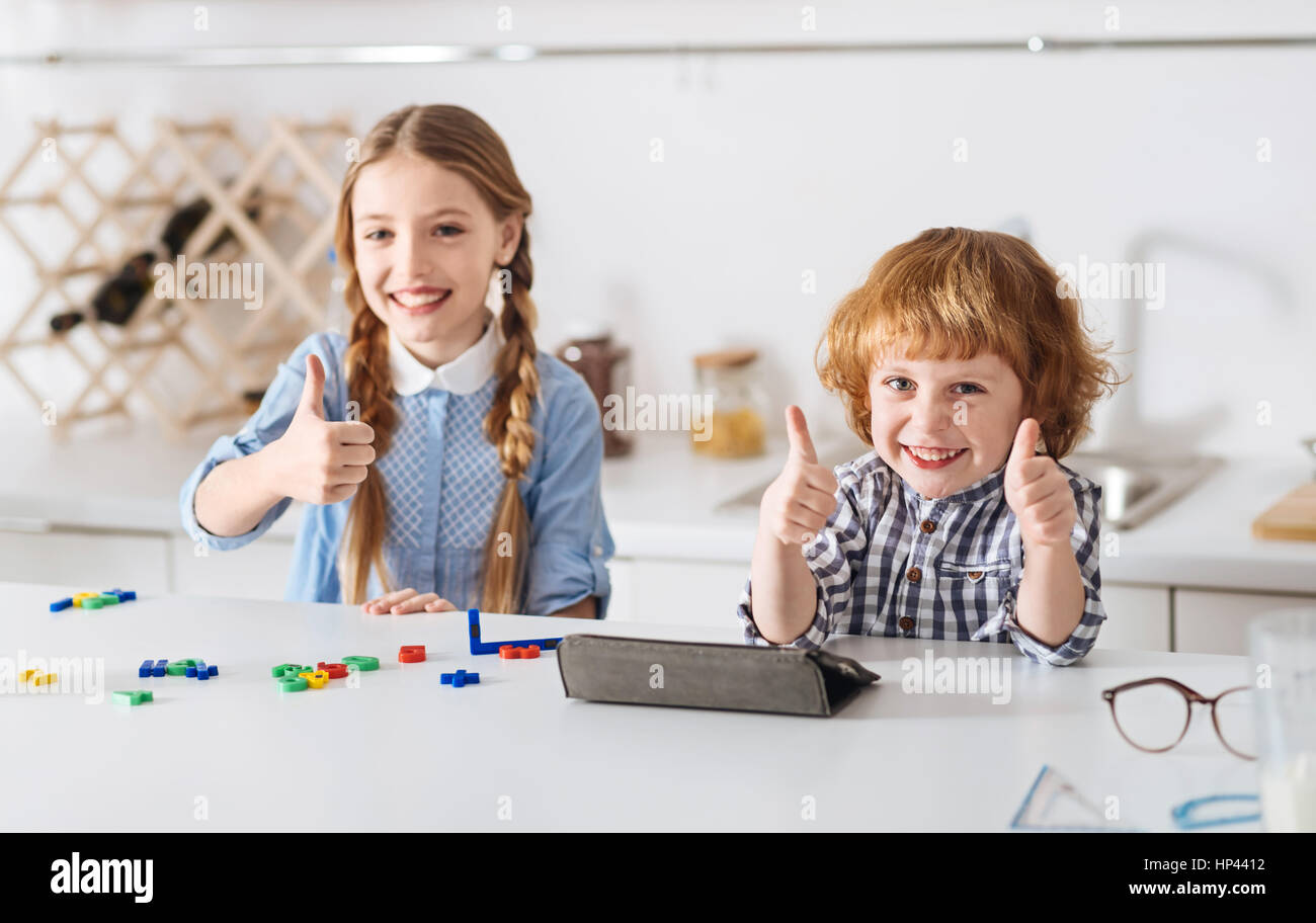 Brother Help Sister Homework Stock Photos Brother Help Sister