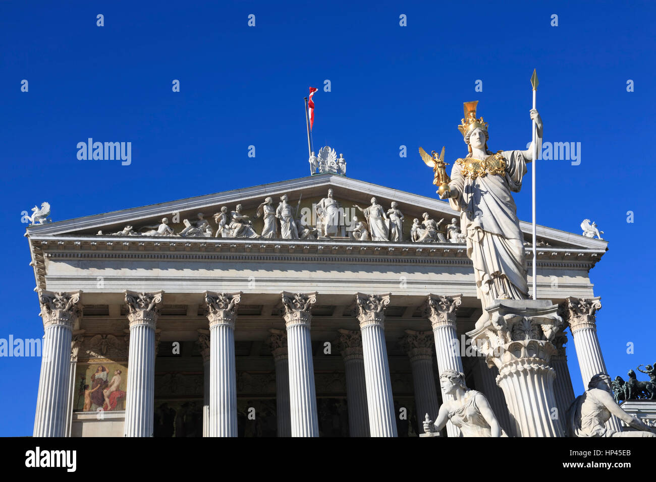 Parliament,  Vienna, Austria, Europe Stock Photo