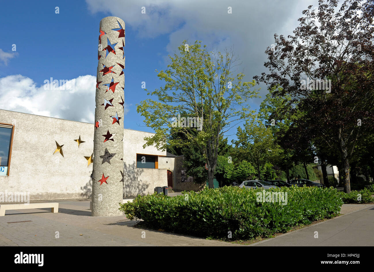 View of the Schengen village, Schengen is a french-german bordier locality located in East-Luxembourg. This year 2010 is the 25th anniversary of t Stock Photo