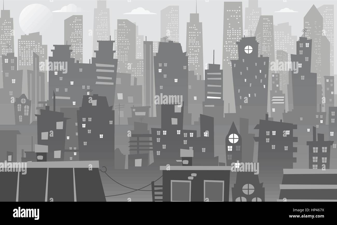 Night city vector illustration Stock Vector Image & Art - Alamy