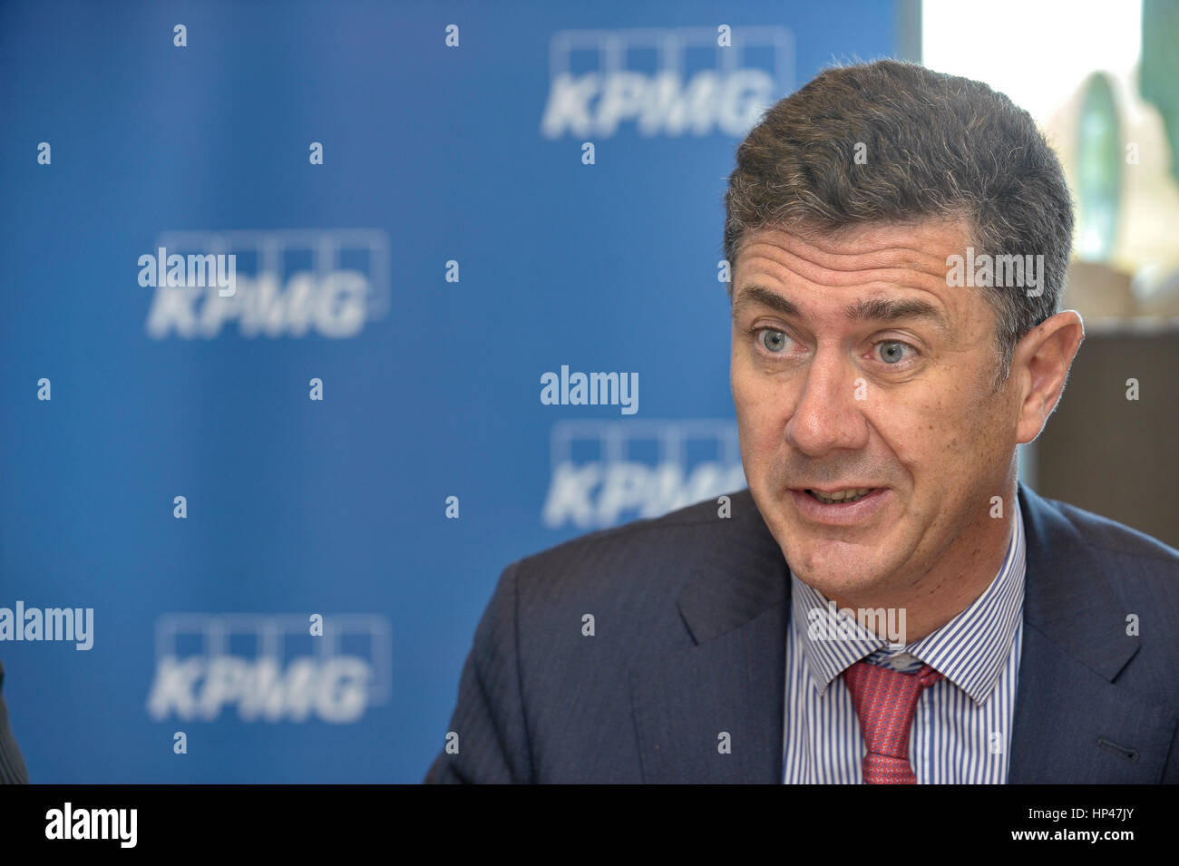 Luxembourg 21.11.2011. KPMG head of advisory and markets Alain Piquet  during a press meeting Stock Photo - Alamy