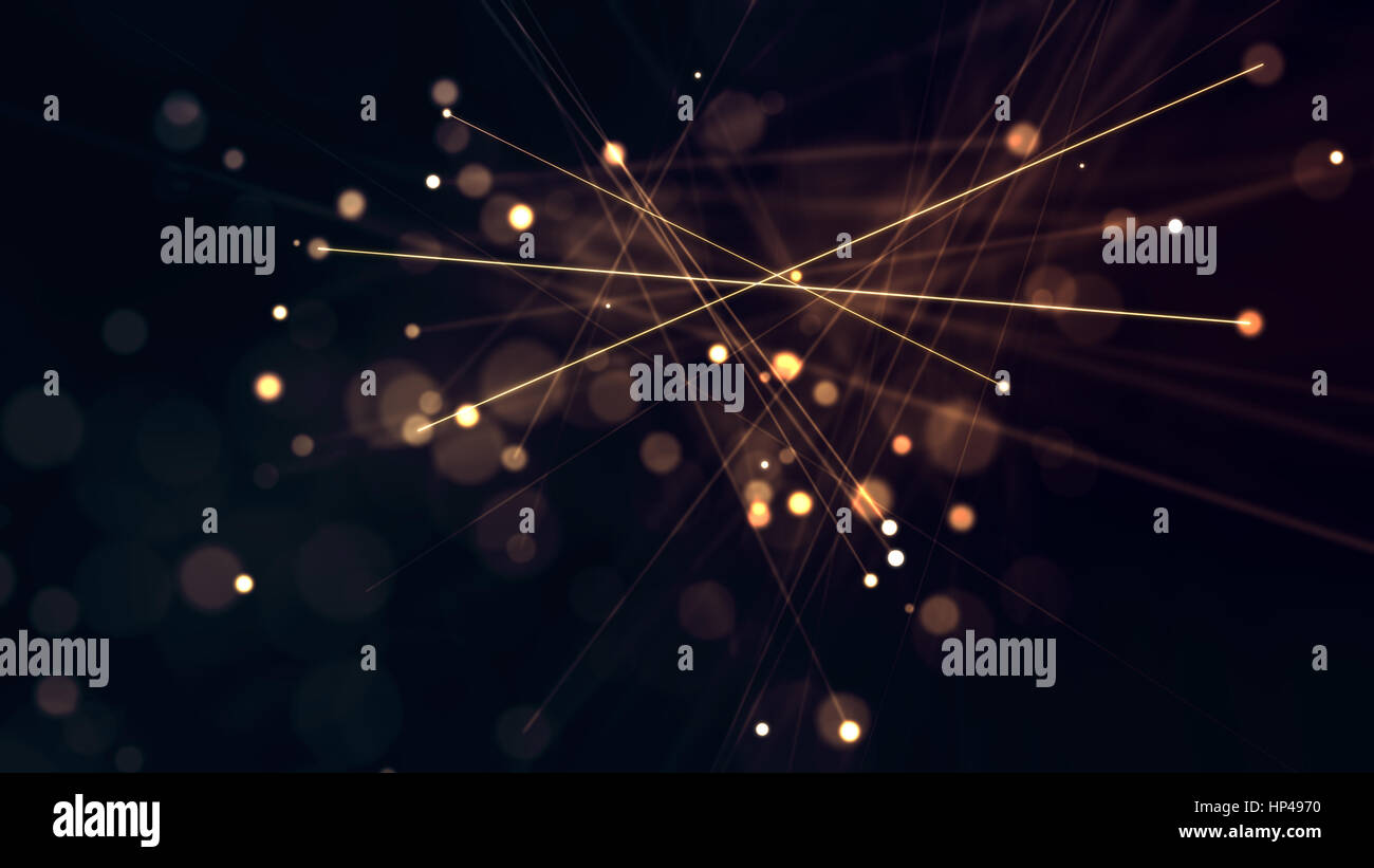 glowing particles and lines abstract background Stock Photo - Alamy