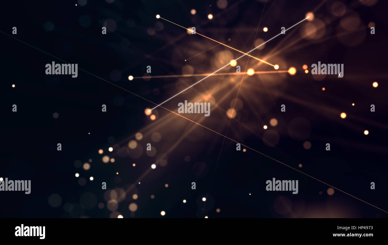 glowing particles and lines abstract background Stock Photo - Alamy