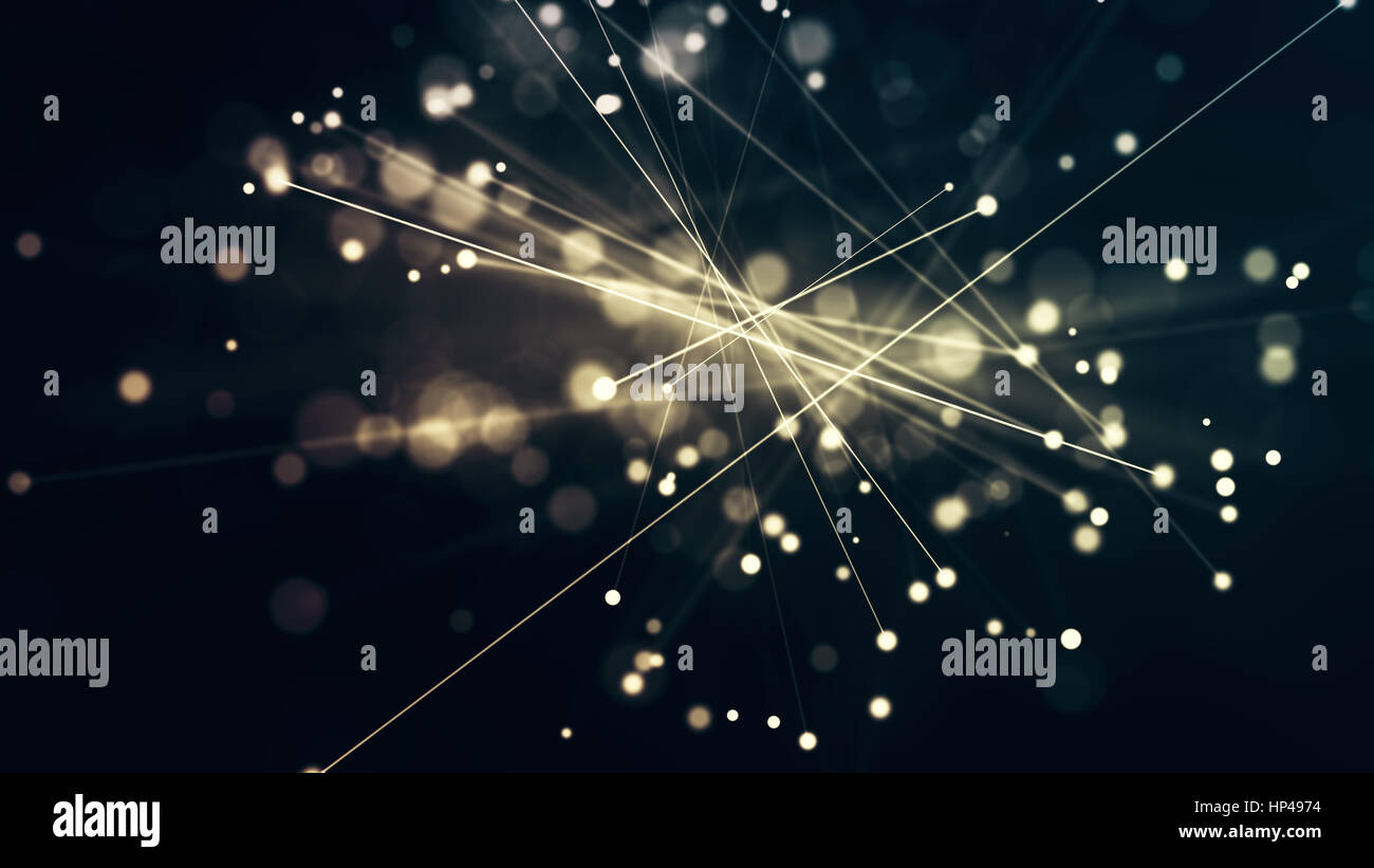 glowing particles and lines abstract background Stock Photo - Alamy