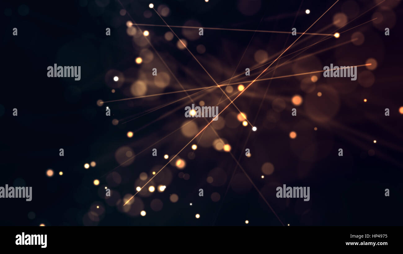 glowing particles and lines abstract background Stock Photo - Alamy