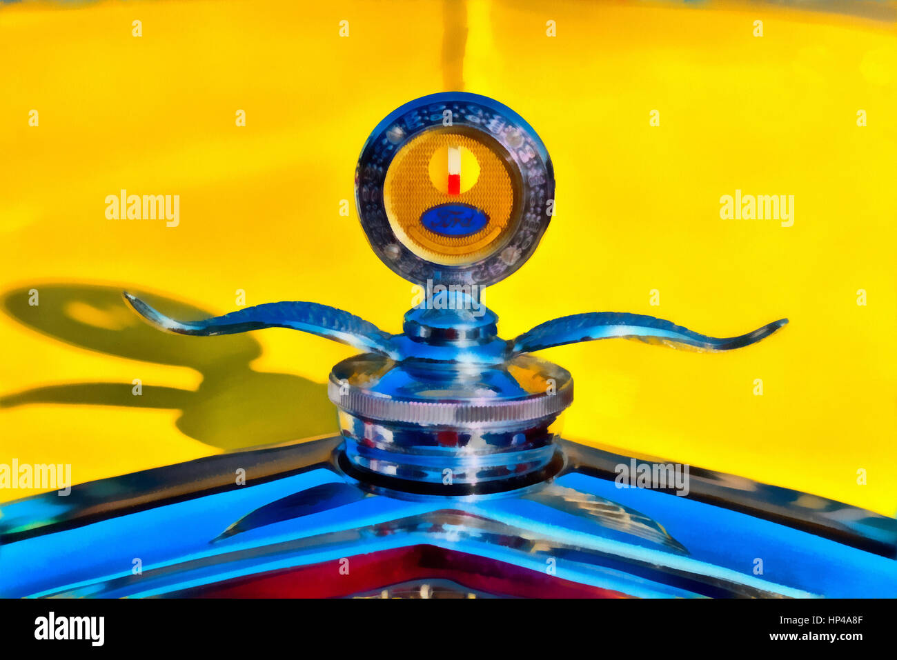 1930 Ford Model A Coupe hood ornament Stock Photo