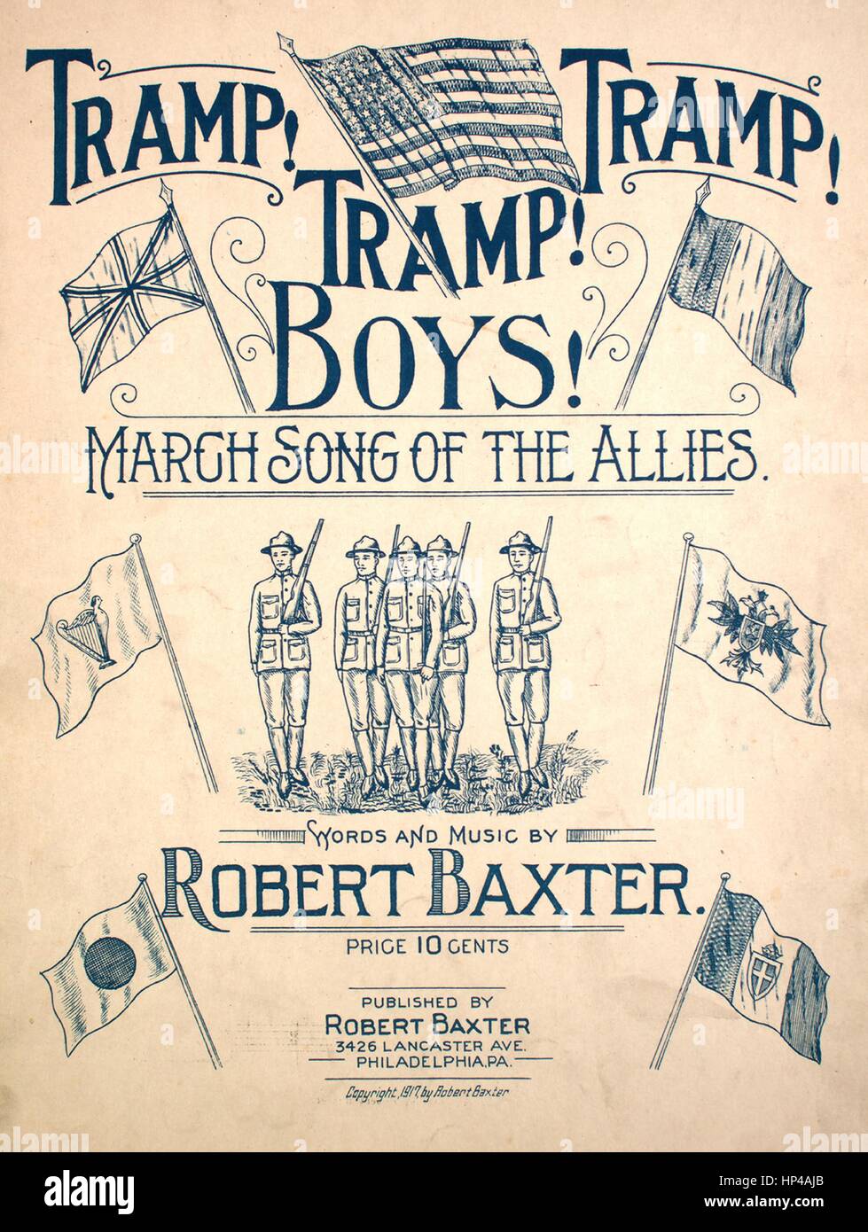 Sheet music cover image of the song 'Tramp! Tramp! Tramp! Boys! March ...