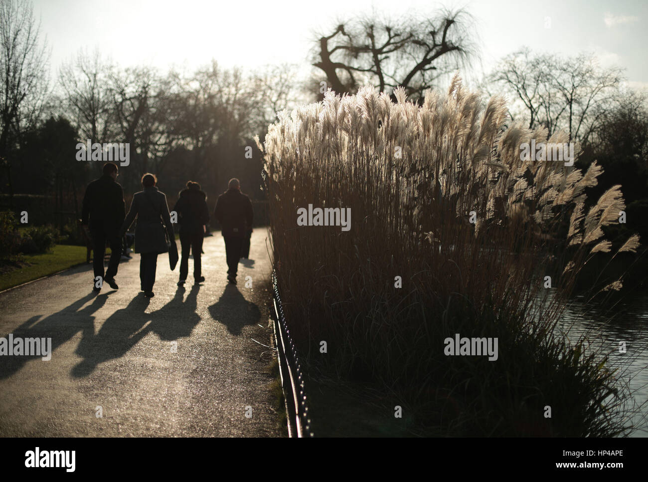 People enjoy a spell of warm weather in Regent's Park, London, as a blast of warm air from the