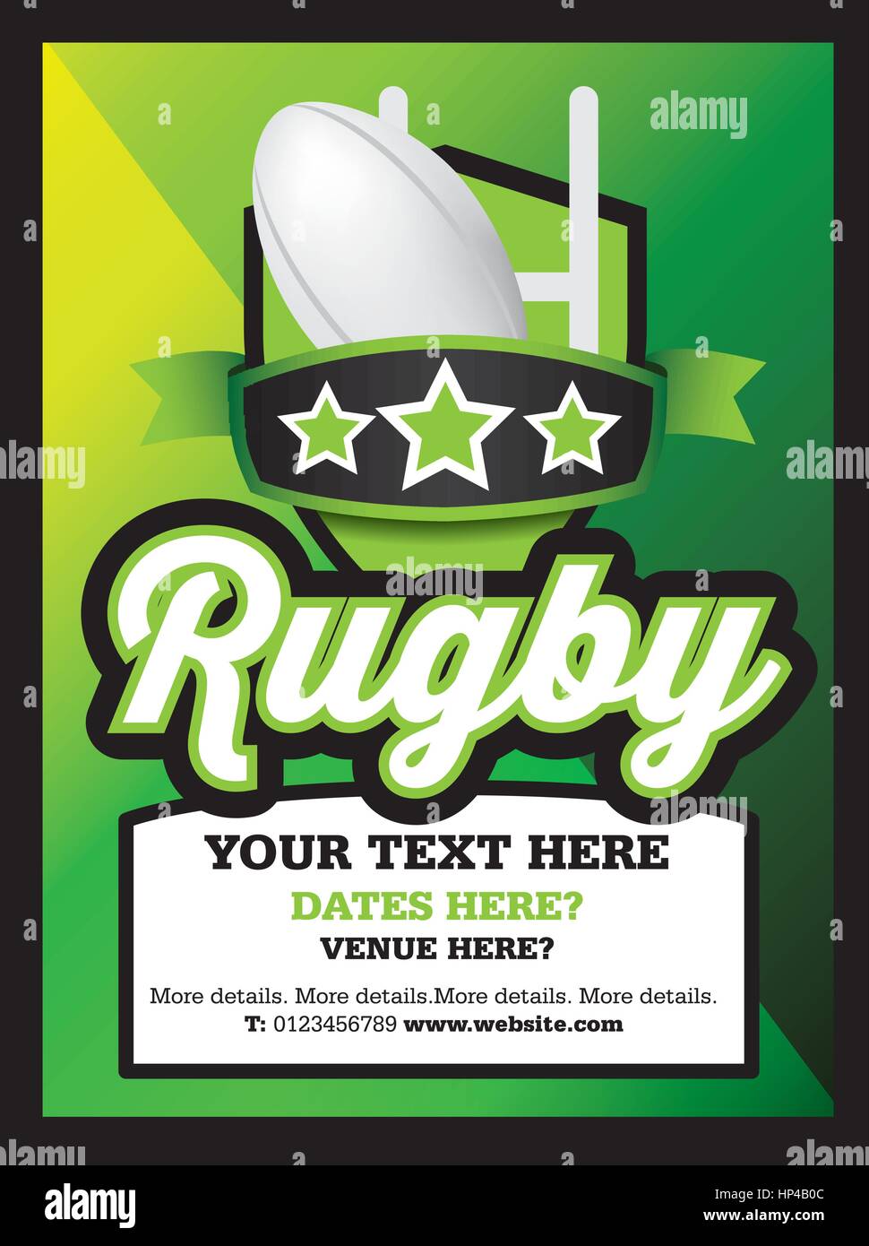 poster ad advertisement marketing or promotion flyer for a rugby