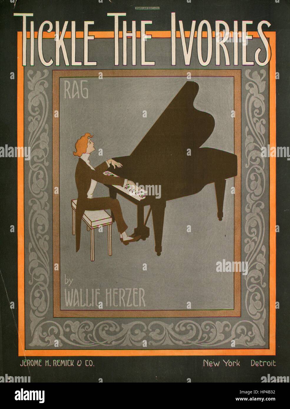 Sheet music cover image of the song 'Tickle the Ivories', with original ...