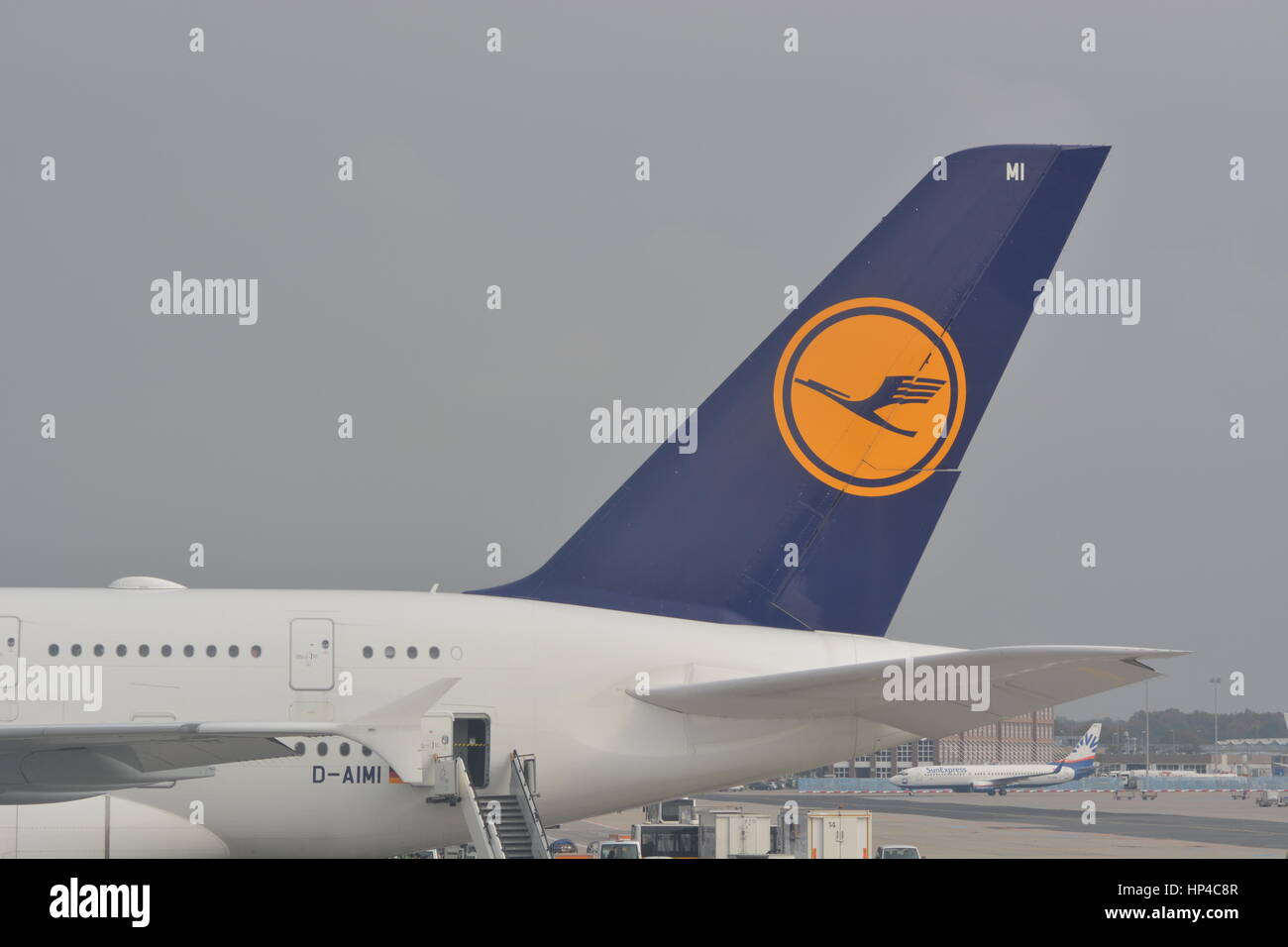 Frankfurt, Germany October 17, 2015 Plane of german airline