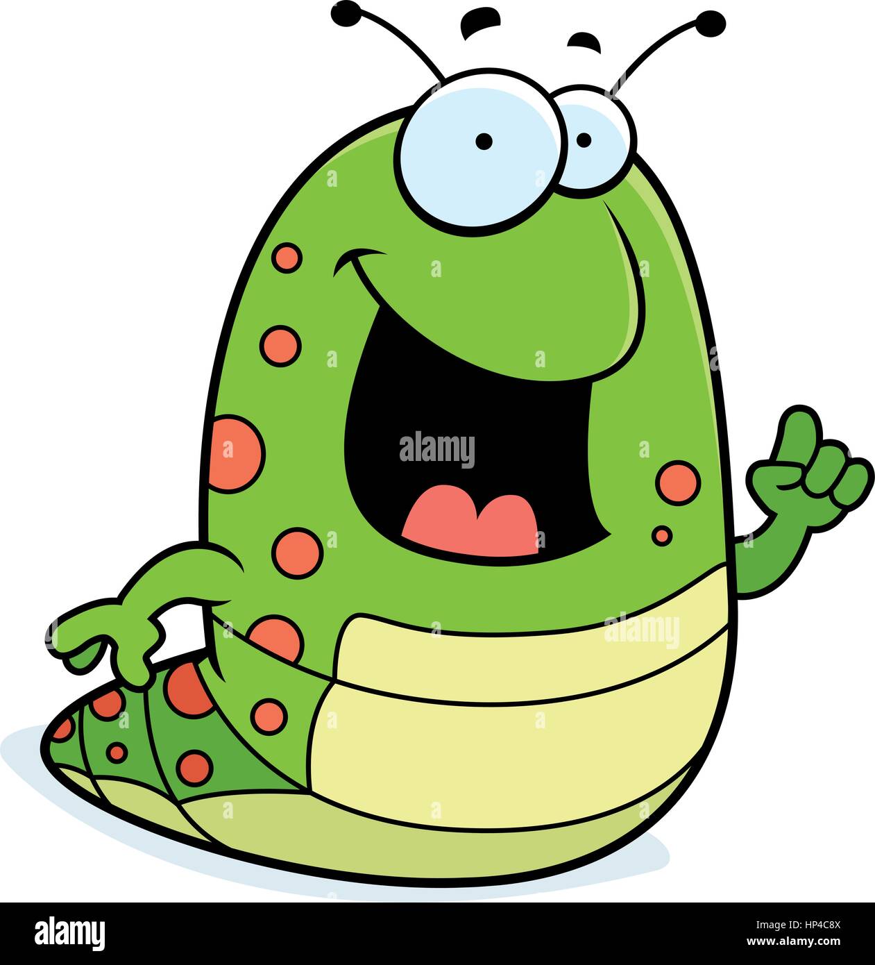 A happy cartoon caterpillar with an idea Stock Vector Image & Art - Alamy