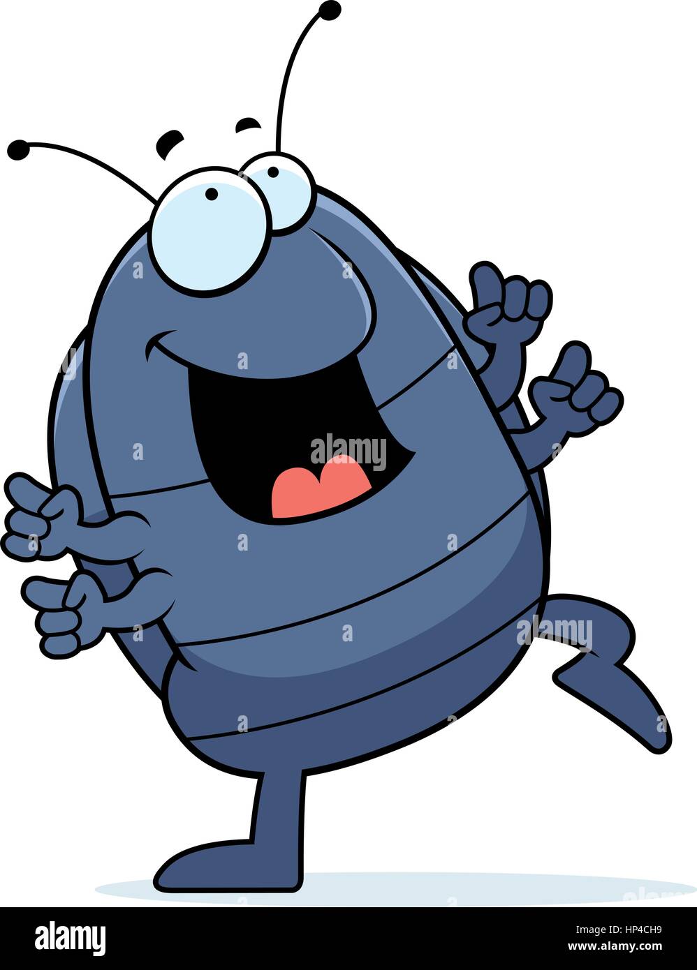 A happy cartoon pill bug dancing and smiling Stock Vector Image & Art