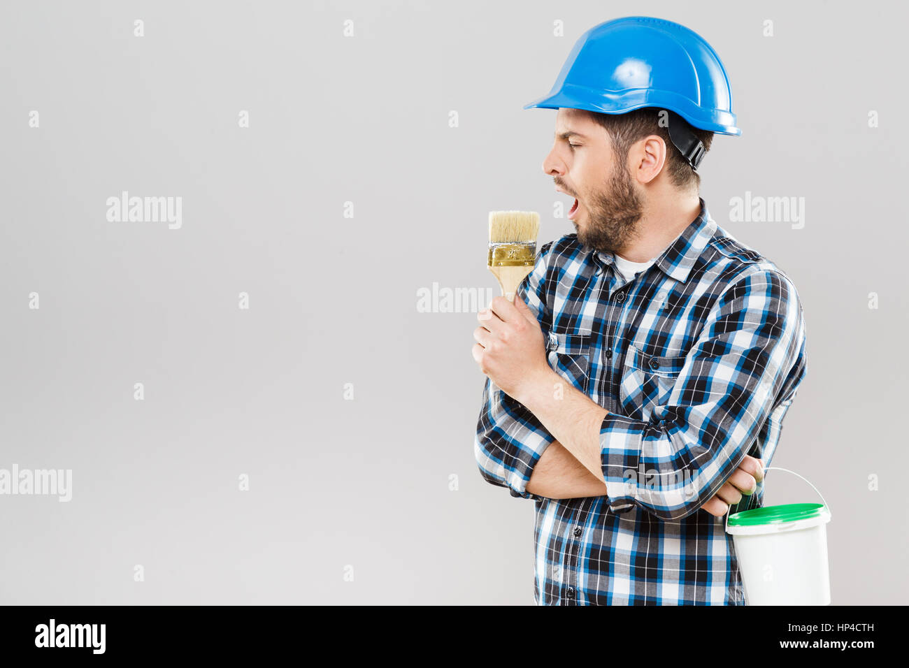 Singing Into Brush High Resolution Stock Photography and Images - Alamy