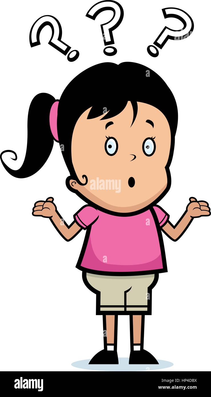 A cartoon girl with a confused expression Stock Vector Image & Art - Alamy