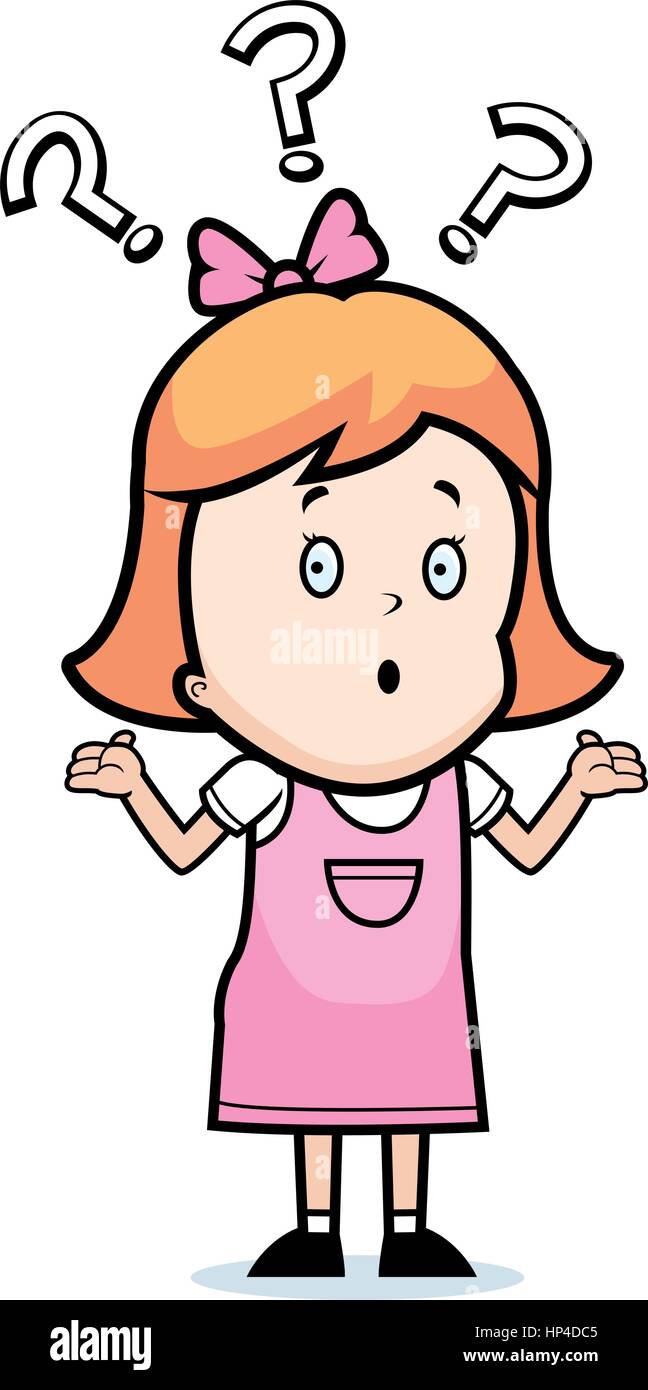 A cartoon girl with a confused expression Stock Vector Image & Art - Alamy