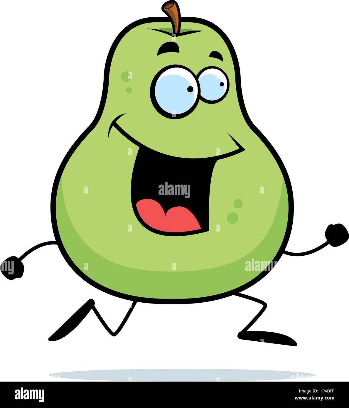 A happy cartoon pear running and smiling Stock Vector Image & Art Alamy