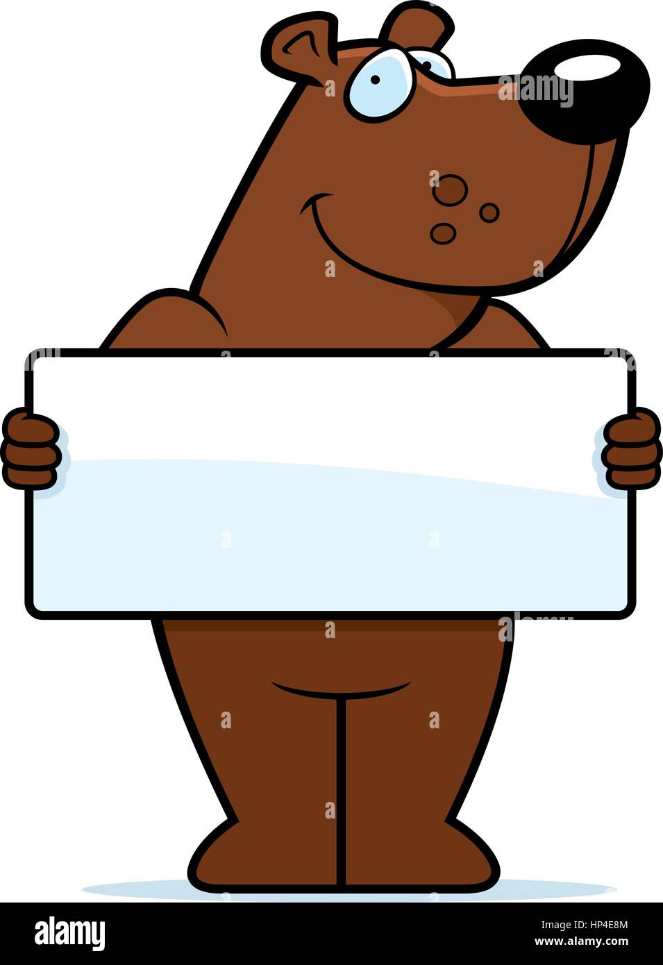 A happy cartoon bear with a sign Stock Vector Image & Art - Alamy