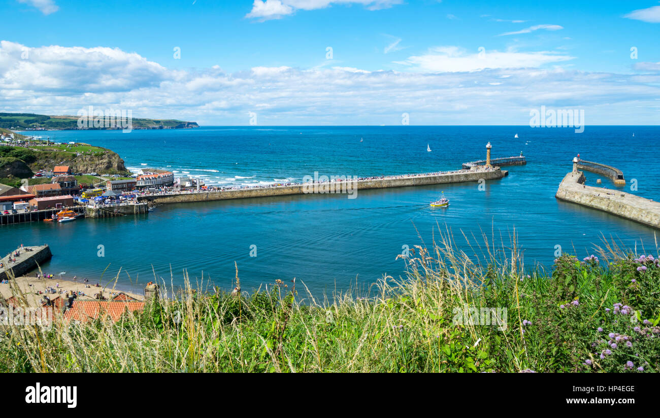 Coastal port of Whitby, Yorkshire, UK Stock Photo